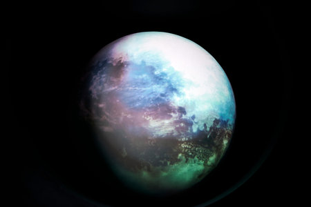 Image of planet earth on black background