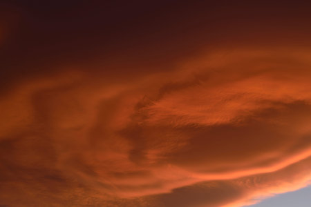 Sky light after sunset. orange background. Sunset.