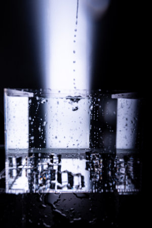 442.Water Ripples With Concentric Waves And Reflectionsの写真素材