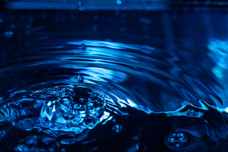 398.Abstract Dark Blue Fluid Motionの写真素材