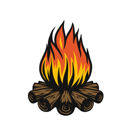 Campfire vector drawingのイラスト素材