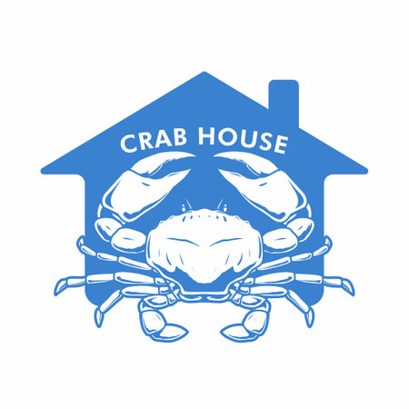 crab house logo template designのイラスト素材