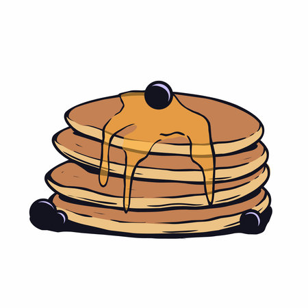 pancake vector illustration for design componentのイラスト素材