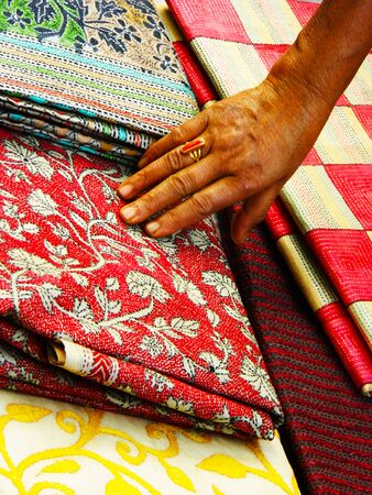 Handmade Cloths for sell in Indiaの写真素材