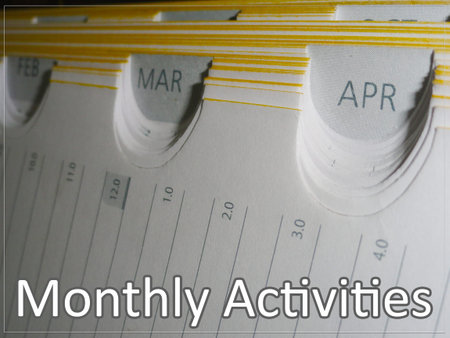 Monthly Activities Diary Pagesの写真素材