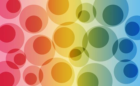 Abstract Circles Illustrated Background with Cool Colorsの写真素材