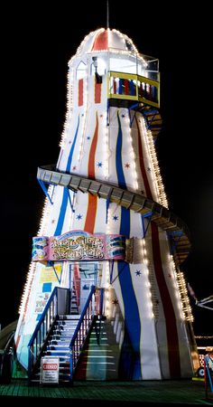 Funfair Ride helter skelterの写真素材