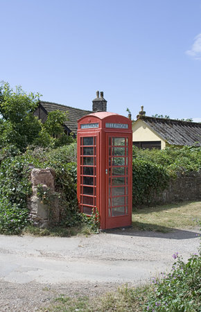 An old English Phone Boxの写真素材