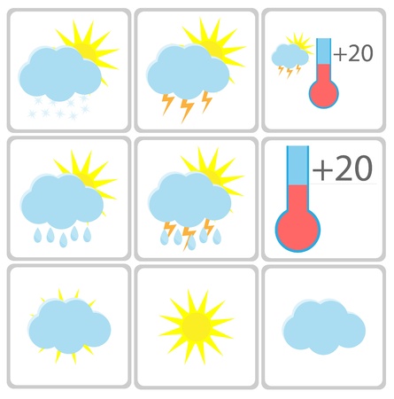 Weather iconsのイラスト素材