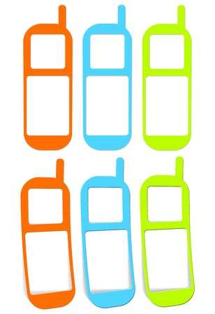 Mobile Phone Stickerのイラスト素材