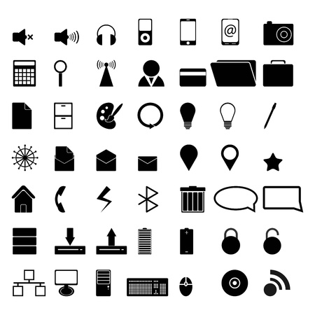 49 vector icons for business or internet のイラスト素材