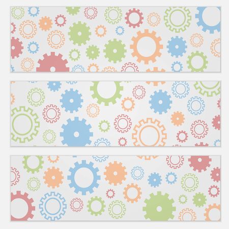 Background for flyers with colorful gearsのイラスト素材