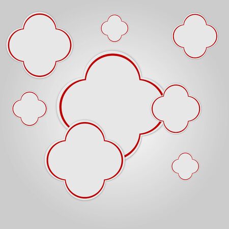 Vector abstract paper stickers  Bannersのイラスト素材