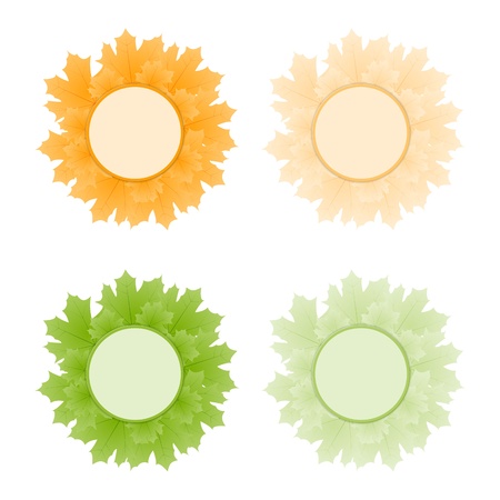 Vector autumn tickets, labels, stamps, stickersのイラスト素材