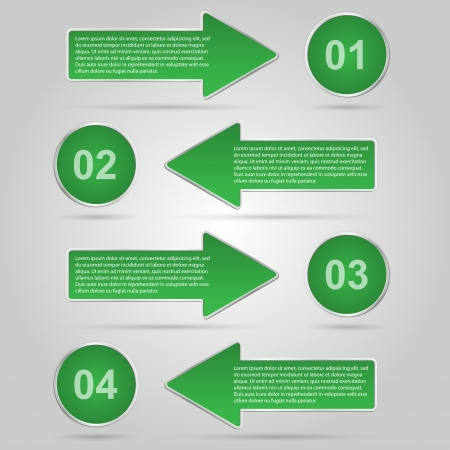 Infographics design template  Vector arrows のイラスト素材