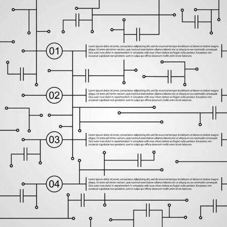 Vector microchip abstract infographic  Modern design templateのイラスト素材
