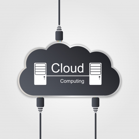 Vector cloud computing concept  Modern design template のイラスト素材