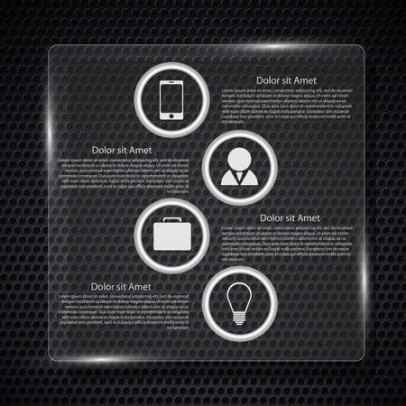 Glass infographic template designのイラスト素材