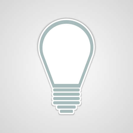 Vector light bulb sticker のイラスト素材