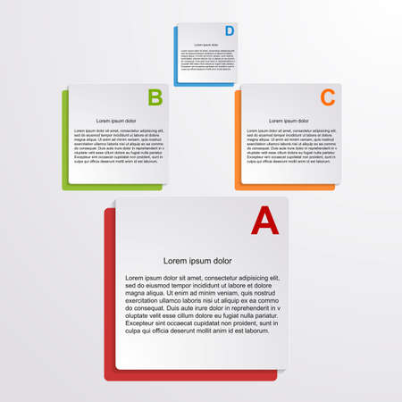 Abstract paper infographic  Vector illustration のイラスト素材