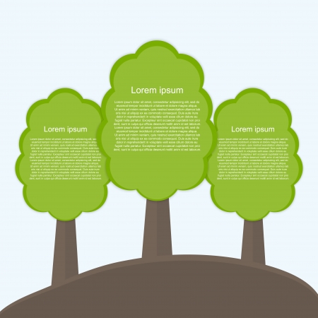 Infographic of ecology. Concept design with tree. のイラスト素材