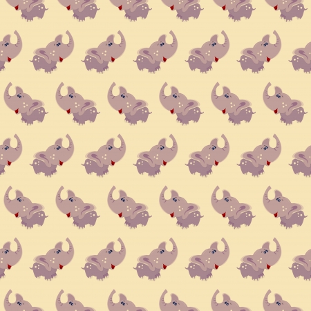 Seamless elephant baby pattern background. Vector illustration. のイラスト素材