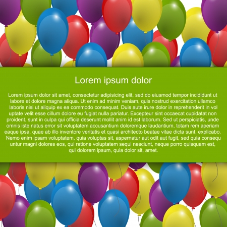 Color balloons background for text. Vector illustration.  のイラスト素材