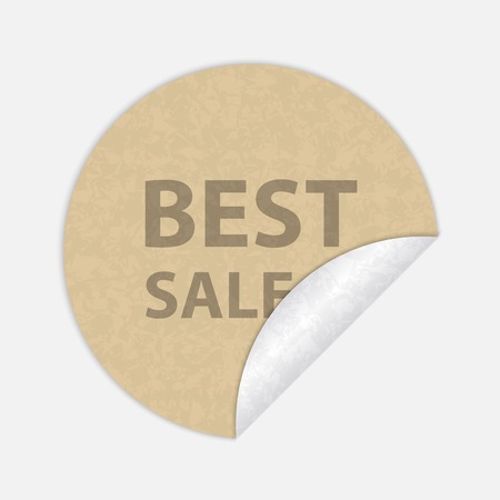 Best sale paper sticker. Vector illustration.のイラスト素材