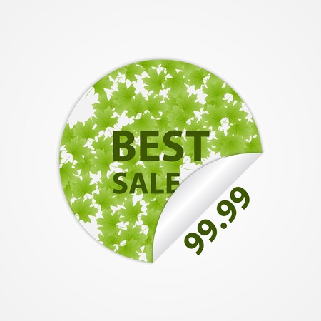Best sale paper sticker. Vector illustration.のイラスト素材