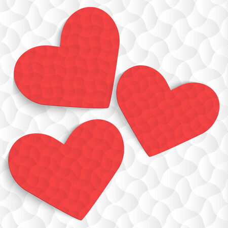 Stylish red heart background. Vector illustration.のイラスト素材