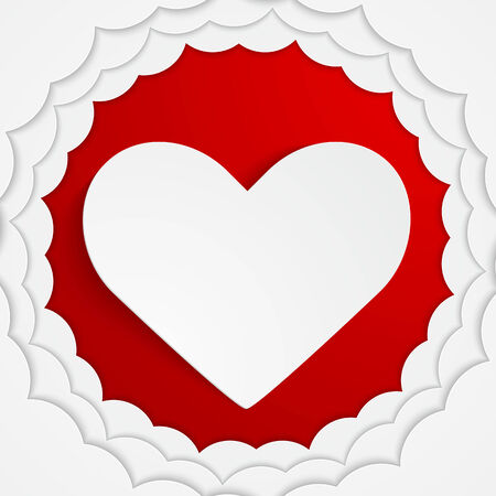 Stylish red heart background. Vector illustration.のイラスト素材