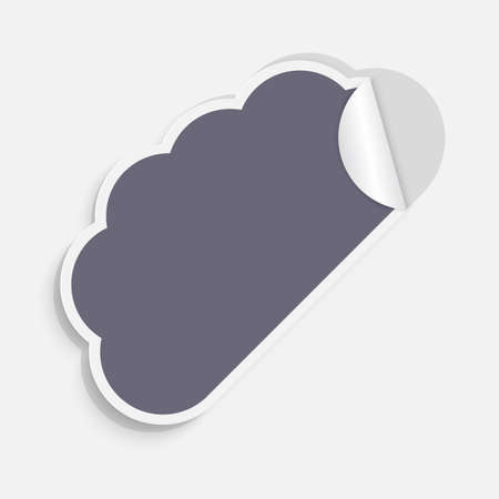 Cloud tag  Vector illustration のイラスト素材