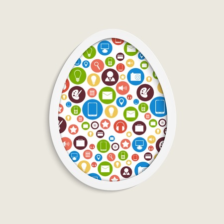 Easter egg. Happy Easter card.のイラスト素材