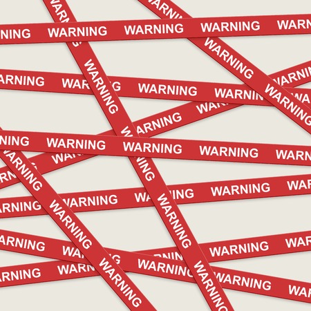 Warning ribbons over gray backgroundのイラスト素材