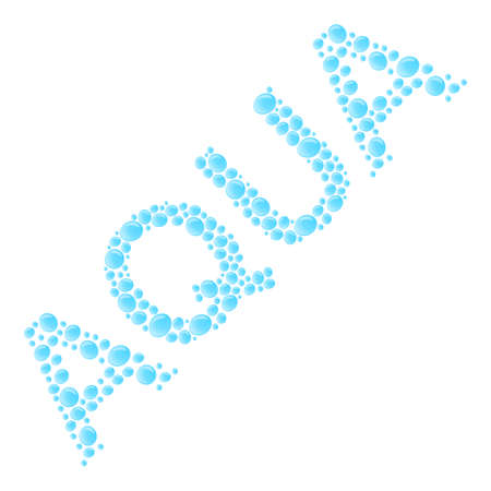 Aqua from water lettersのイラスト素材