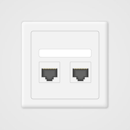 Cloud computing concept. Socket rj45.のイラスト素材