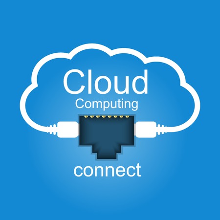 Cloud computing concept. Connected to the cloud.のイラスト素材