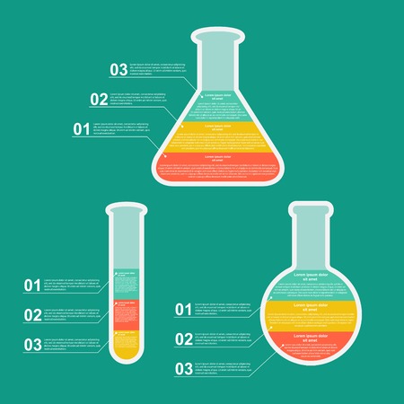Set flat modern infographic on science and medicine. Design elements.のイラスト素材