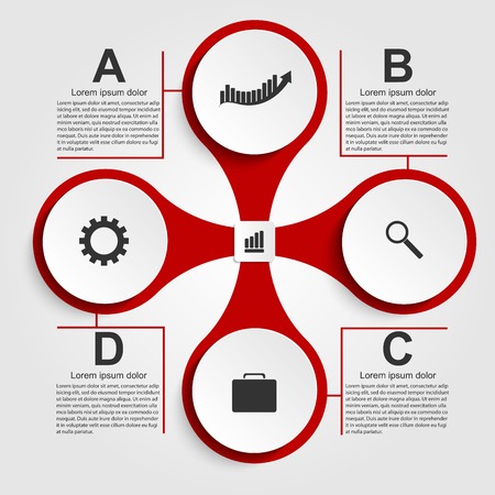 Abstract infographic in the form of metabolic  Design elements のイラスト素材