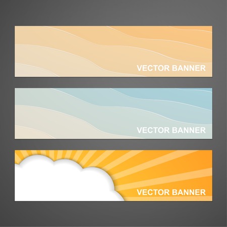 Set of summer banners. Vector Illustration.のイラスト素材