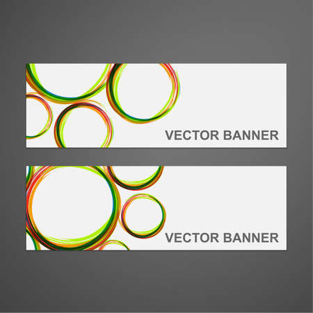 Vector abstract colorful banner set.のイラスト素材