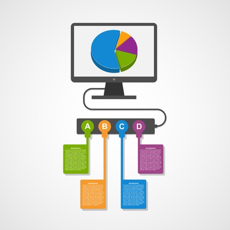 Flat design concept infographics. Vector illustration.のイラスト素材