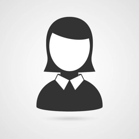 Business woman icon. Vector illustration.のイラスト素材