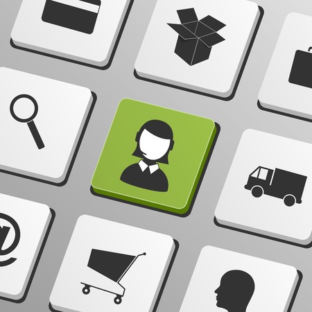 Support button on the keyboard.のイラスト素材