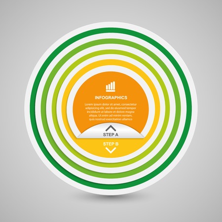Abstract 3D circle paper options infographics.のイラスト素材