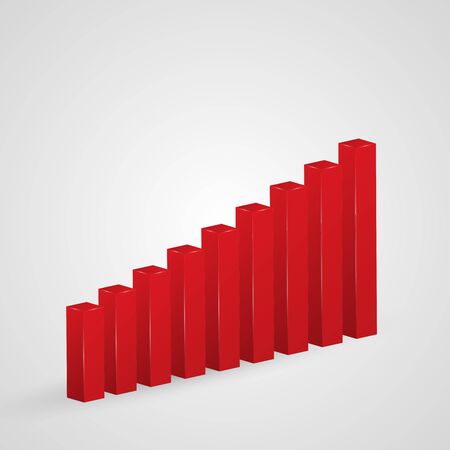 Growing graphic icon. Business chart. Vector illustration.のイラスト素材