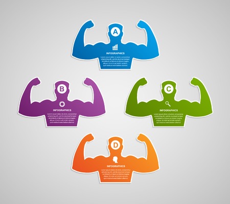 Abstract fitness infographics concept.のイラスト素材