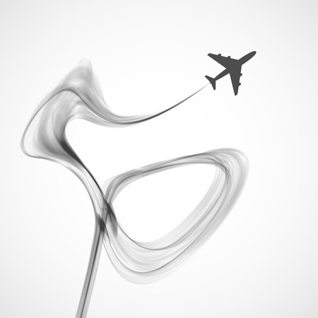 Abstract wave background. Airplane concept.のイラスト素材