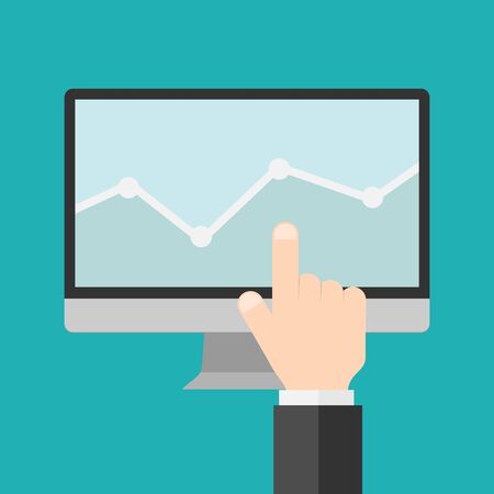 Flat modern business web design and mobile applications optimization.のイラスト素材