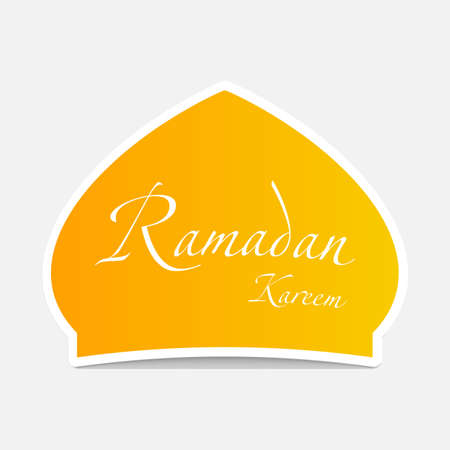 Ramadan sticker design element.のイラスト素材